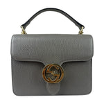 Gucci Grey Calfskin Interlocking Small G Shoulder Bag