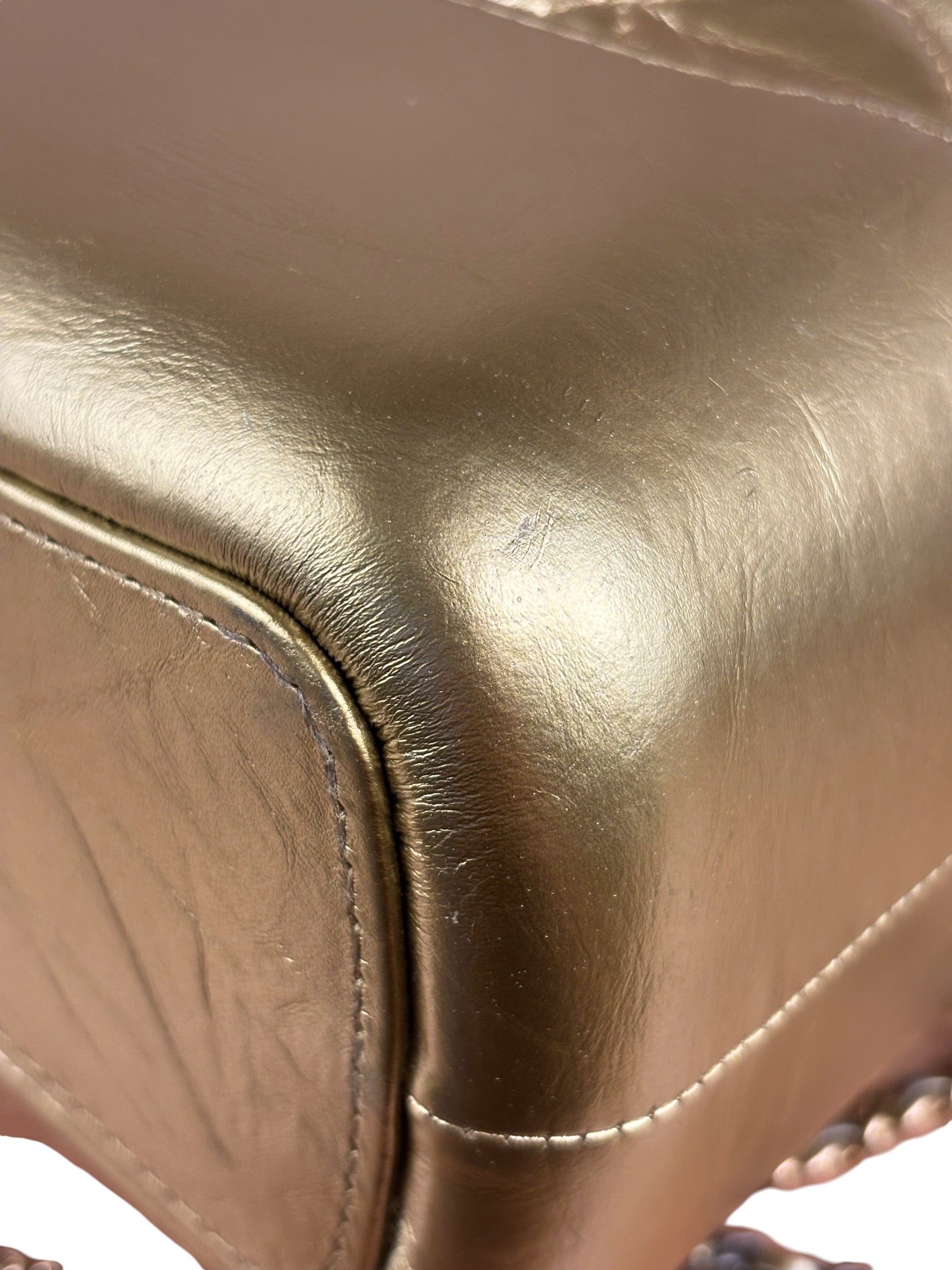 Chanel Gold Leather Gabrielle Hobo 2016