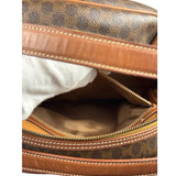 Celine Brown Leather Macadam Dome Handbag