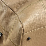 Chanel Beige Caviar Chocolate Bar Boston Bag
