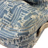 Fendi Blue Denim Zucca  Baguette