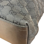 Gucci Vintage Leather Trim GG Canvas Jackie Piston Hobo Bag