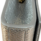 Yves Saint Laurent Metallic Silver Leather Kate Small Tassel Shoulder Bag