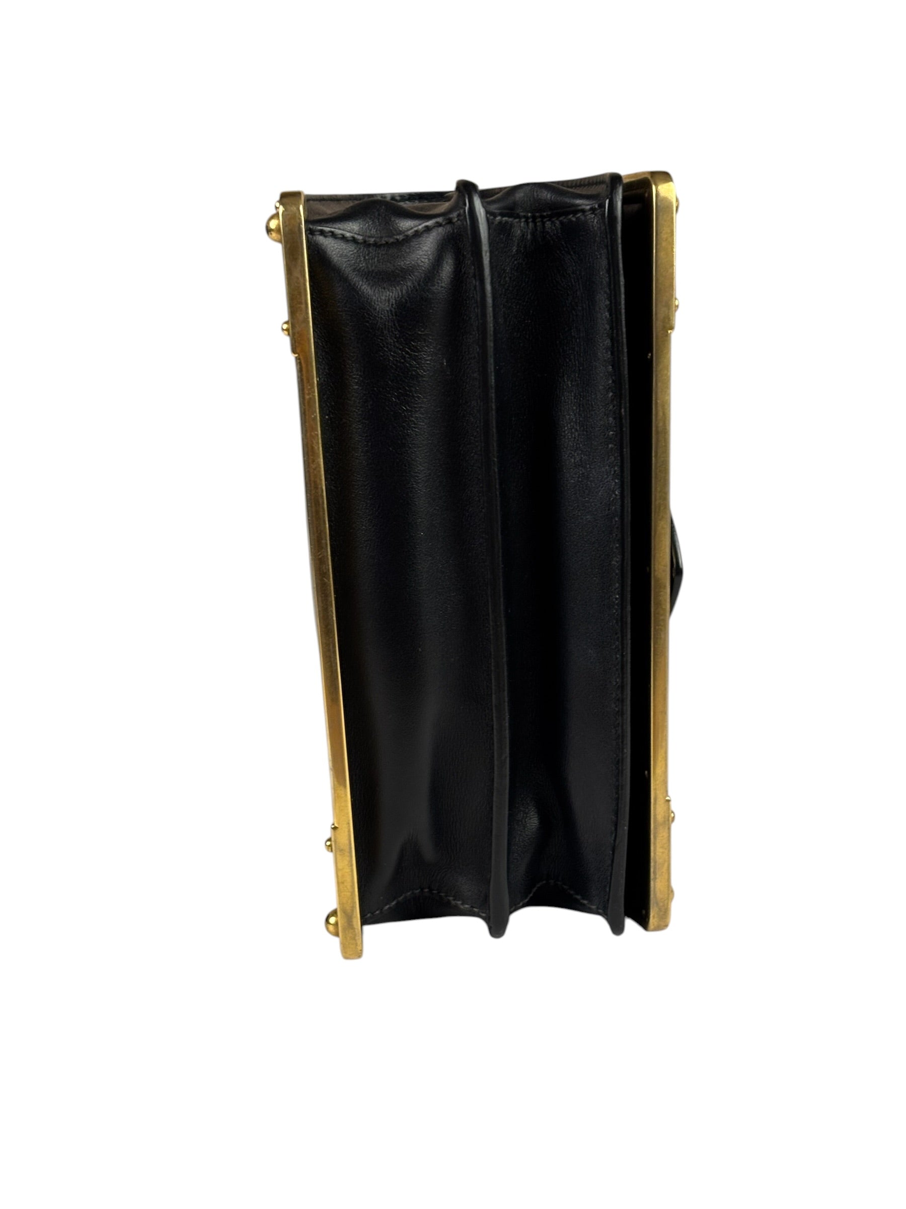 Prada Black Saffiano Leather Cahier Shoulder Bag