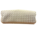 Bottega Veneta Vintage Cream Satin Intrecciato Mini Shoulder Bag