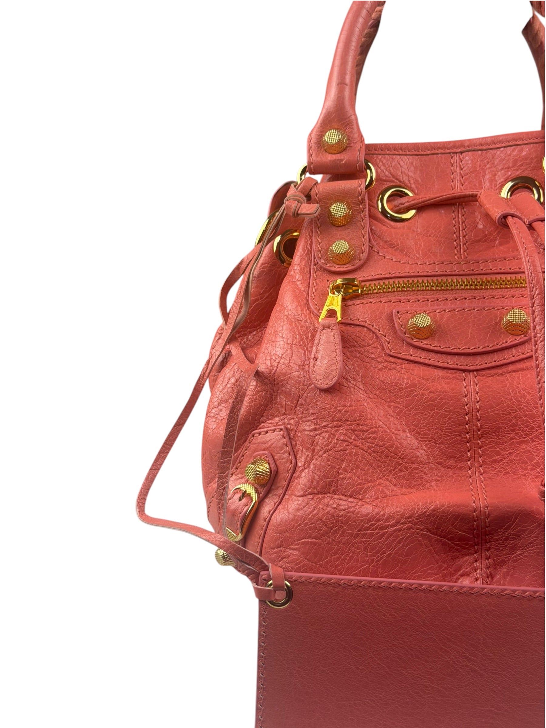 Balenciaga Pink Leather Agneau Small 21 Two-Way Bag