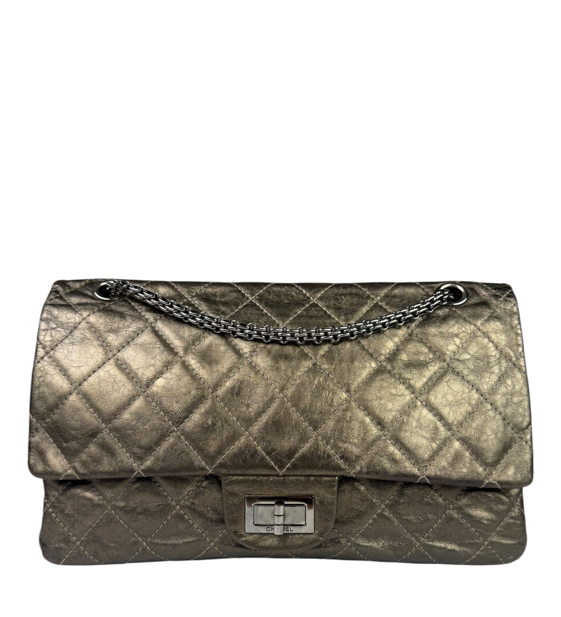 Chanel Metallic Quilted 2.55 Reissue Large Double Flap Bag '06-'08