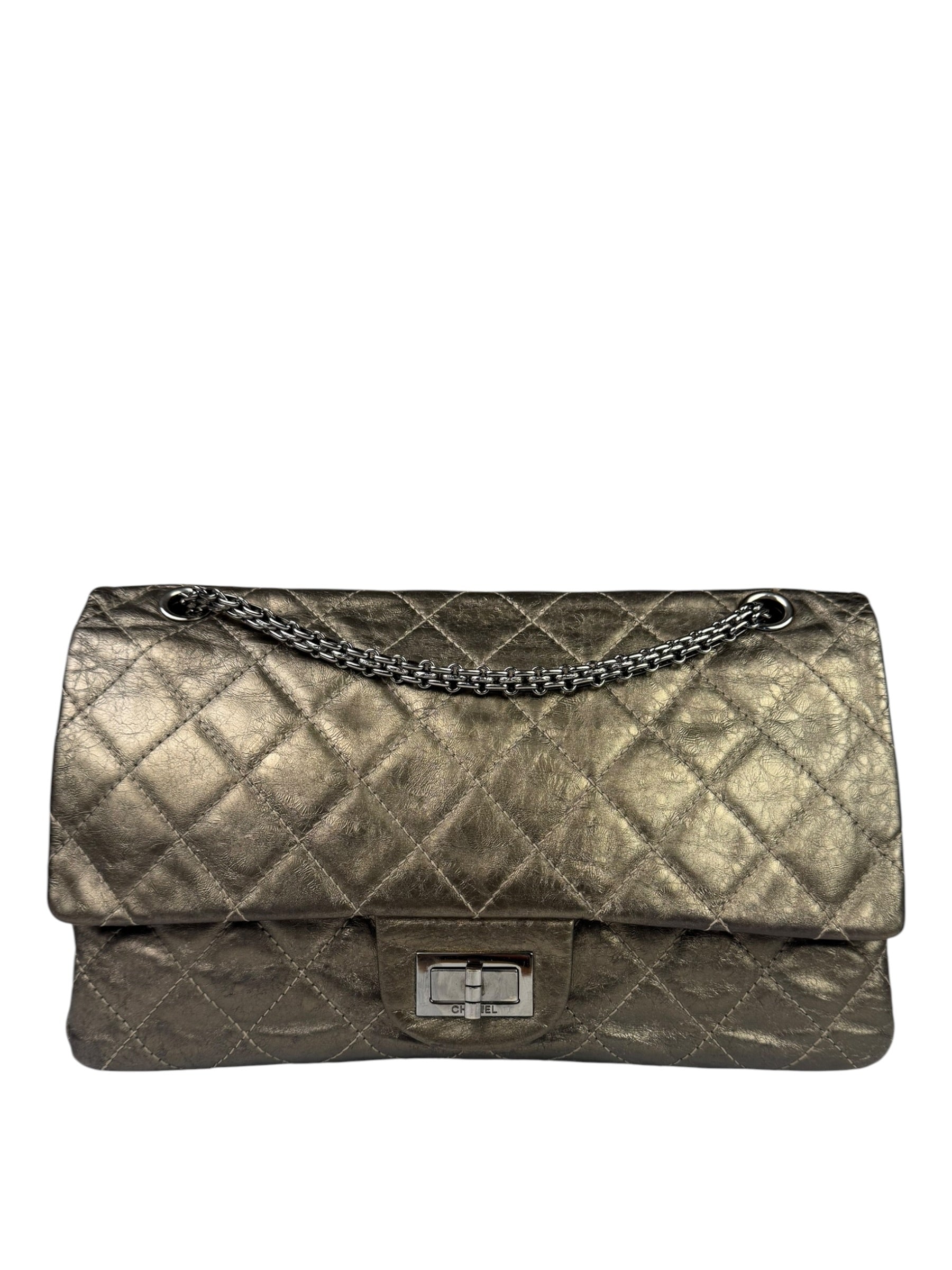 Chanel Metallic Quilted 2.55 Reissue Large Double Flap Bag '06-'08