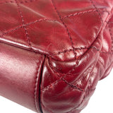 Chanel Red Quilted Calfskin Glazed Medium Duo Flap Bag 2012