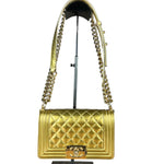 Chanel Gold Metallic CC Boy Bag 2014