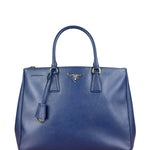 Prada Blue Galleria Saffiano Leather Tote