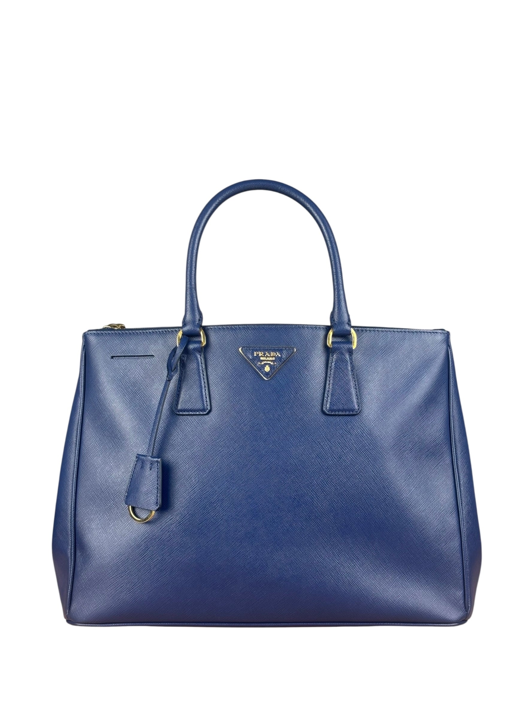 Prada Blue Galleria Saffiano Leather Tote