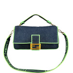 Fendi Denim Baguette NM 2Way Handbag