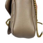 Gucci Pink Beige Leather Marmont Mini Shoulder Bag