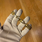 Fendi Gold Plated Rectangular Champagne Dial