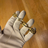 Fendi Gold Plated Rectangular Champagne Dial