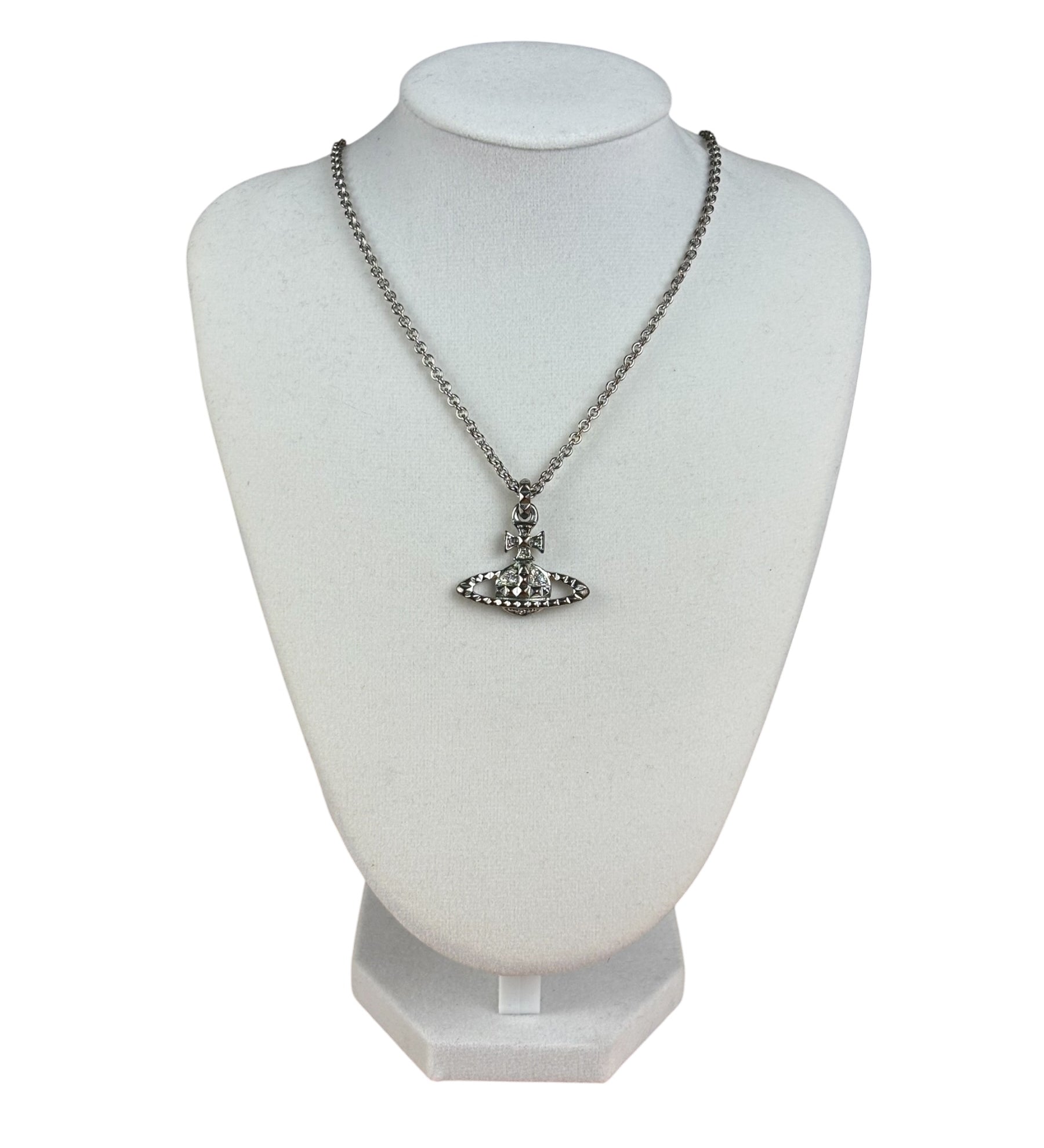Vivienne Westwood Silver Orb Necklace (Tarnished)