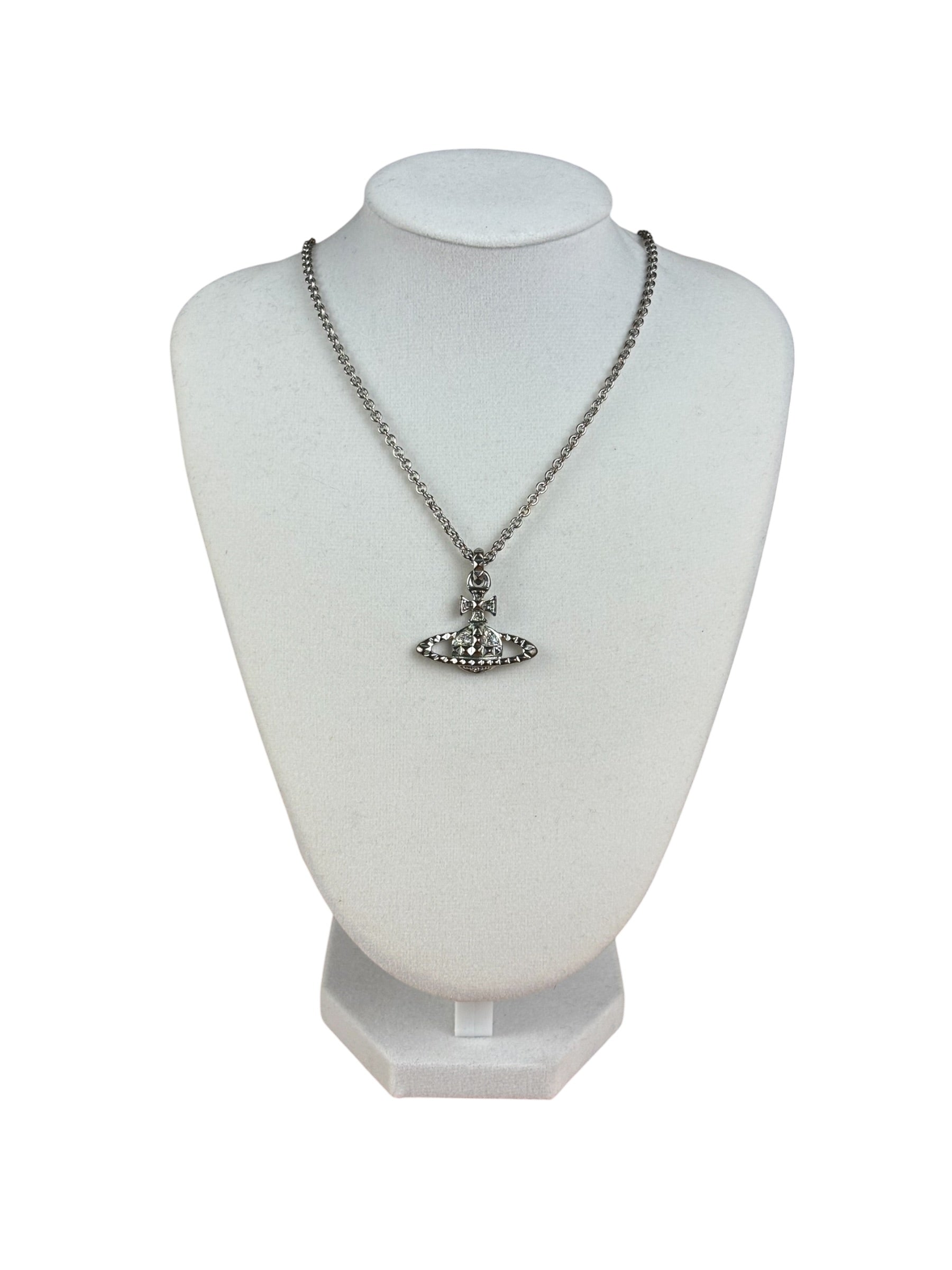 Vivienne Westwood Silver Orb Necklace (Tarnished)