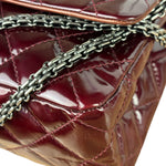 Chanel Burgundy Quilted Patent Leather 2.55 Reissue 227 Large Double Flap Bag 2011