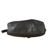 Fendi Vintage Black Leather Double Flap Baguette