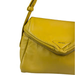 Prada Yellow Leather Padded Nappa Signaux Shoulder Bag