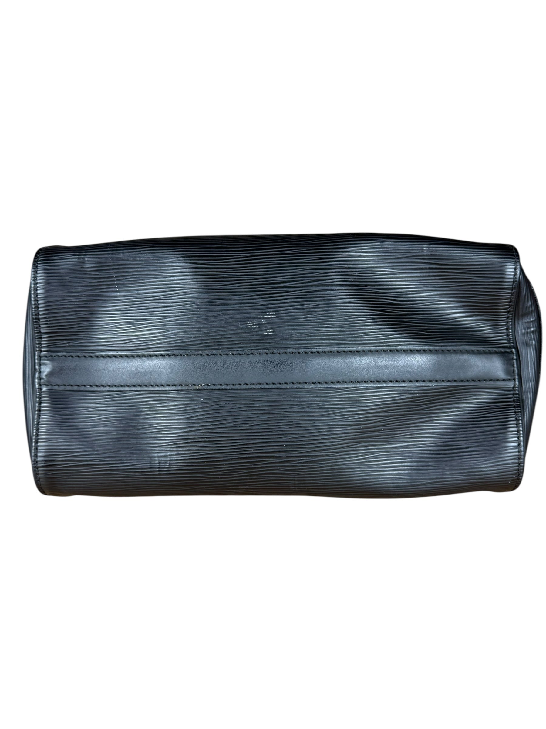 Louis Vuitton Black Epi Speedy 25