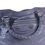Balenciaga Purple Leather City Two-Way Bag