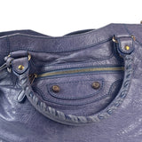 Balenciaga Purple Leather City Two-Way Bag