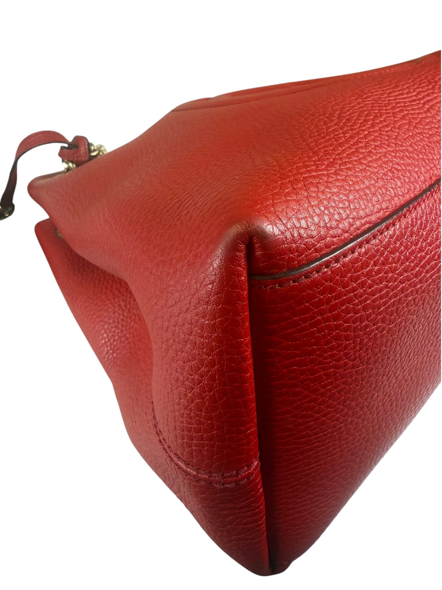 Gucci Red Leather Soho Chain Shoulder Bag