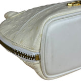 Versace Vintage Mini Osctrich Leather Top Handle Bag