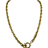 Chanel Vintage CC Gold-Plated Pendant Costume Necklace