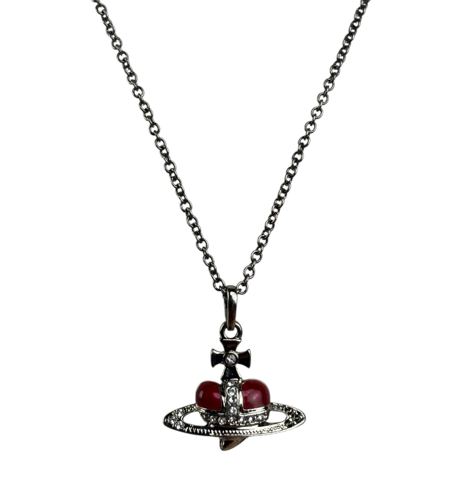 Vivienne Westwood Diamante Heart Orb Necklace