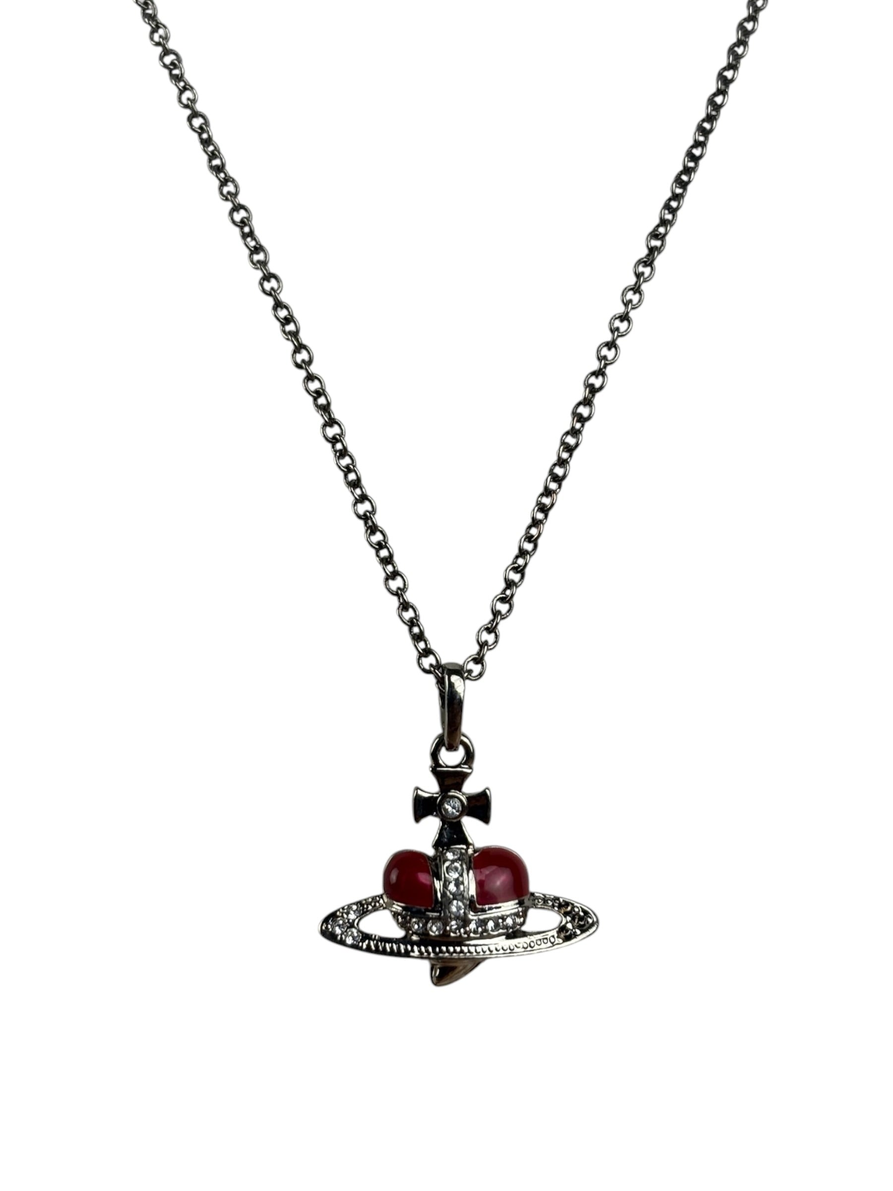 Vivienne Westwood Diamante Heart Orb Necklace