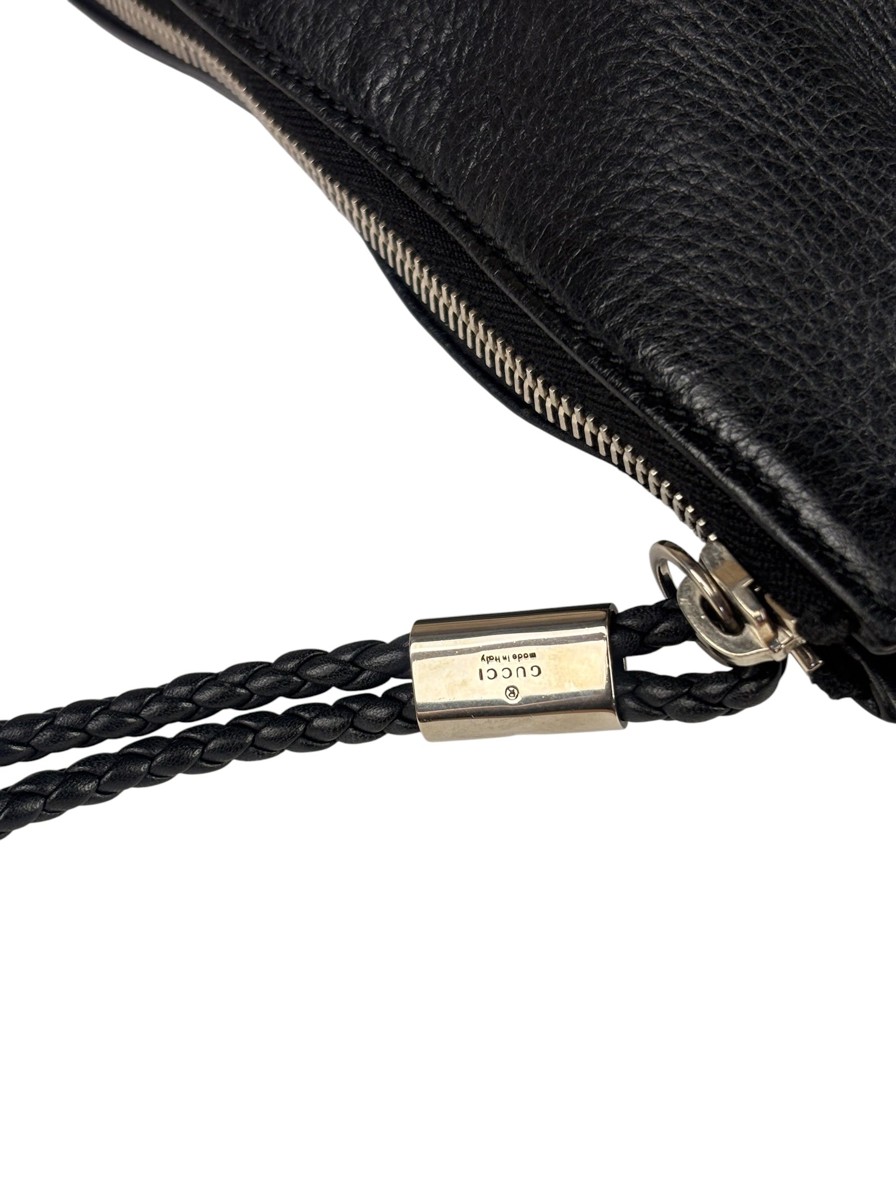 Gucci Black Leather Slouchy Hobo Bag