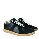 Maison Margiela Replica Leather and Suede Sneaker Black