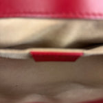 Gucci GG Red Marmont Matelasse Shoulder Bag