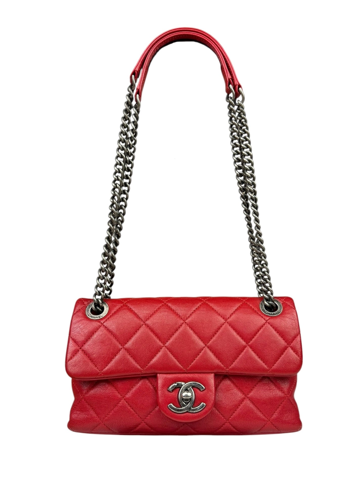 Chanel Striking Red Quilted Rocks Small Flap Bag 2014