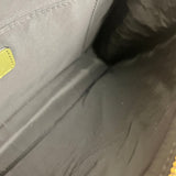 Versace Green Croc-Embossed Medusa Leather Clutch