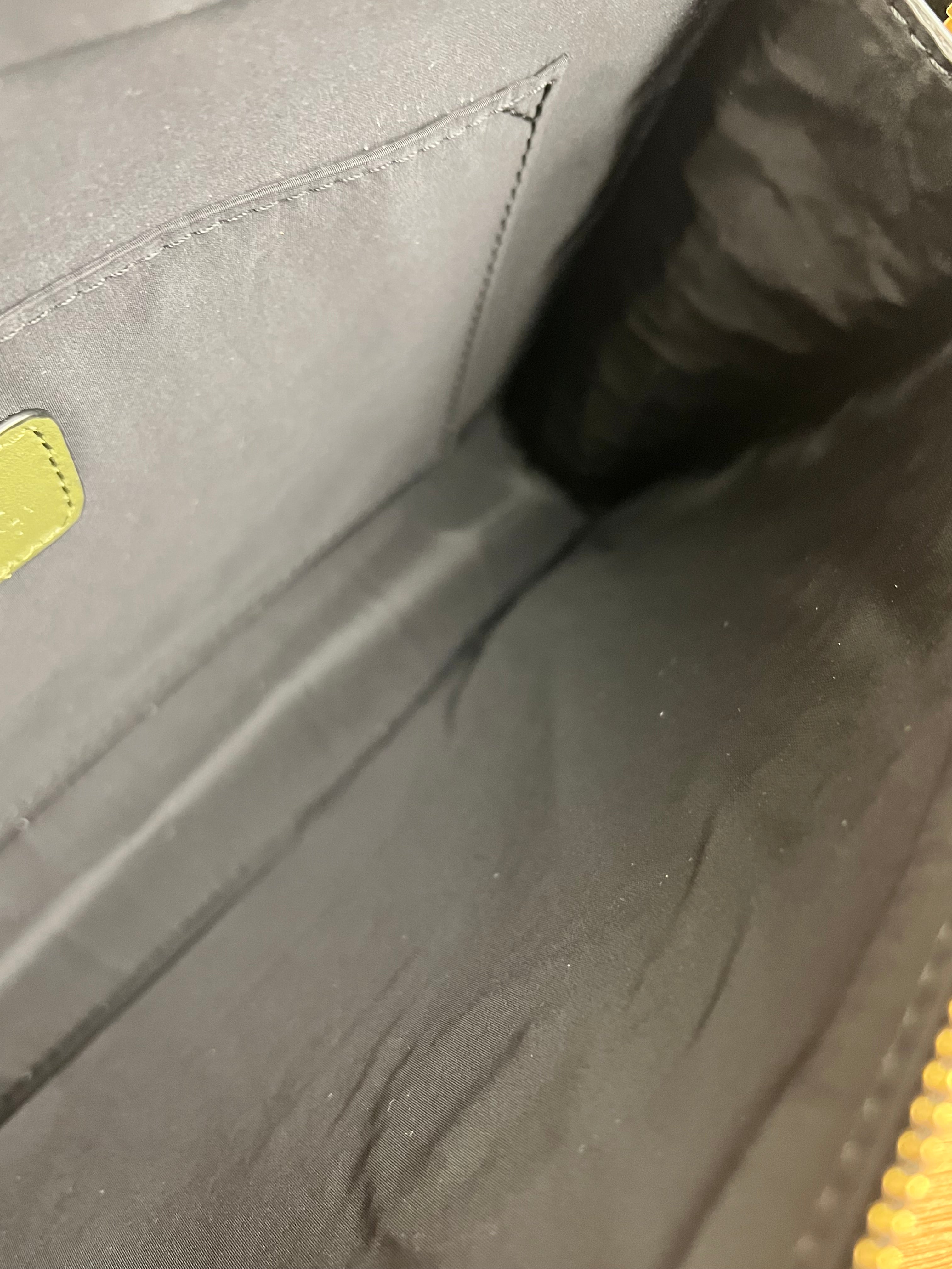 Versace Green Croc-Embossed Medusa Leather Clutch