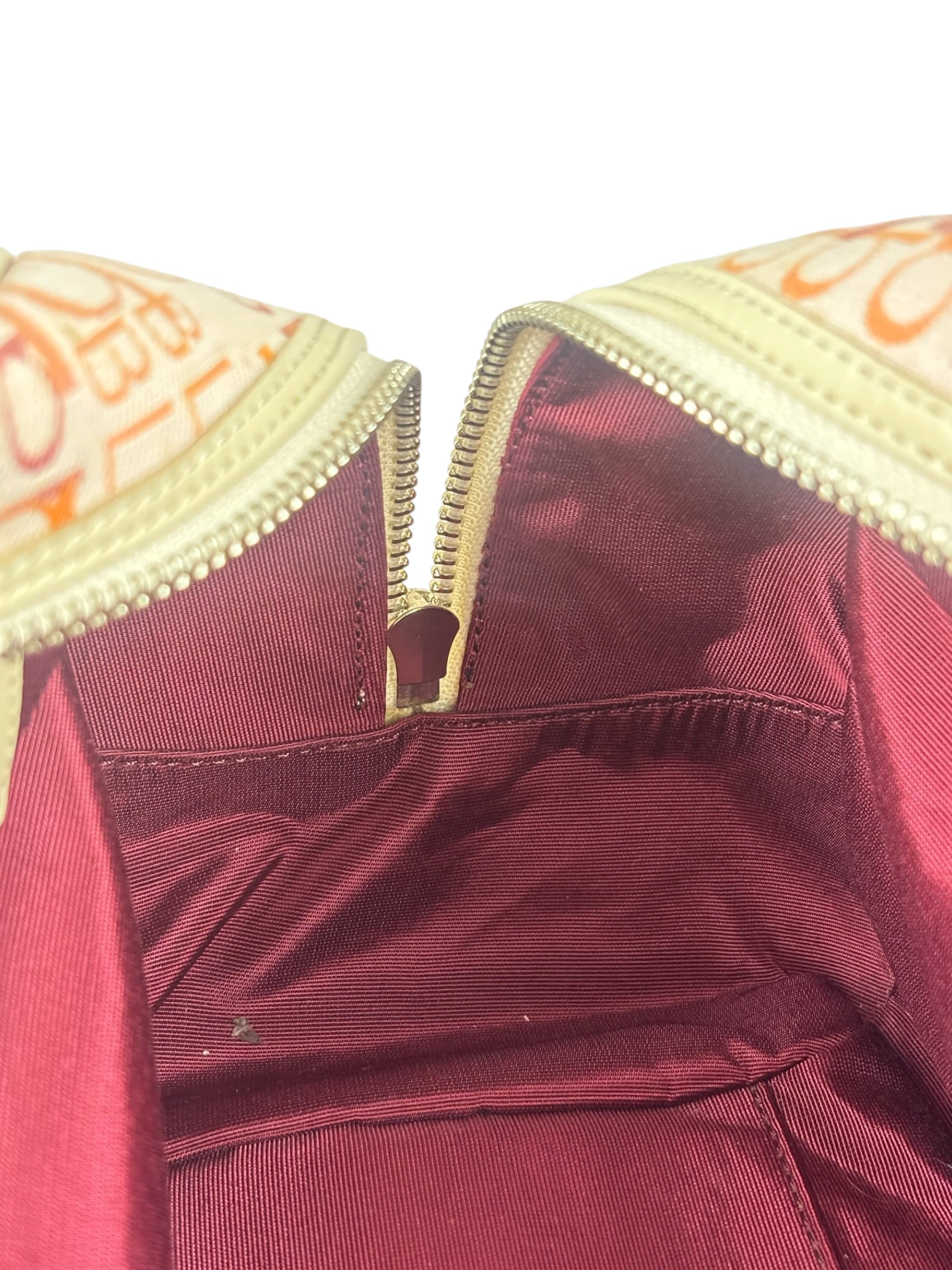 Burberry Blue Label Pink Multi Logo Bowler Bag