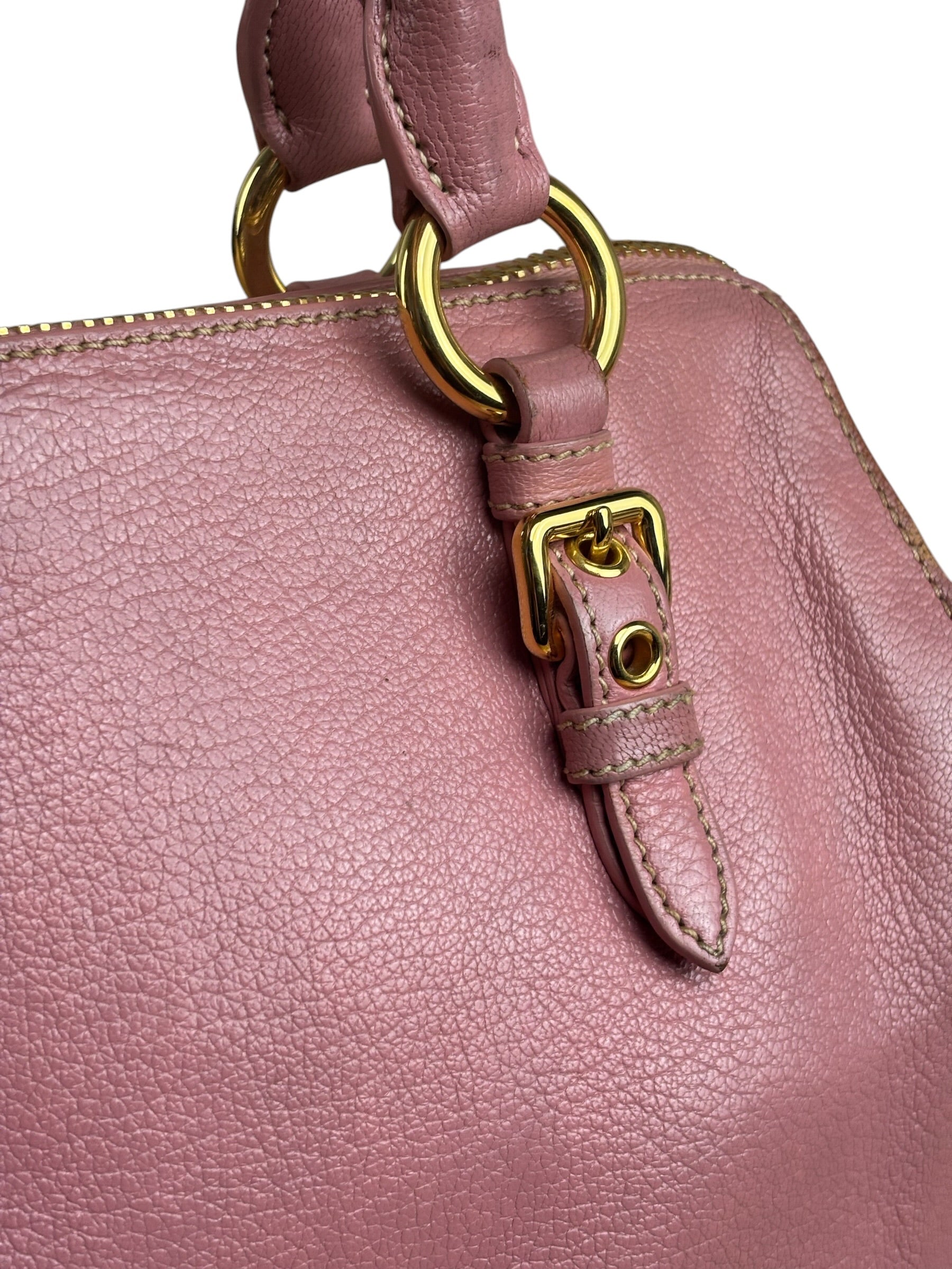 Miu Miu Pink Leather Two-Way Bag