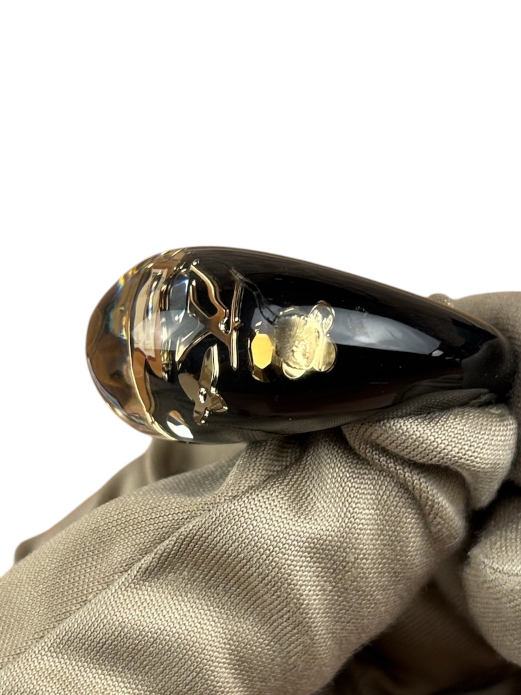 Louis Vuitton Black Resin Inclusion Ring