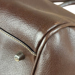 Prada Brown Leather Madras Cerniera Doctor Handbag