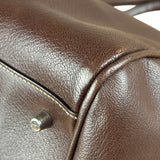 Prada Brown Leather Madras Cerniera Doctor Handbag
