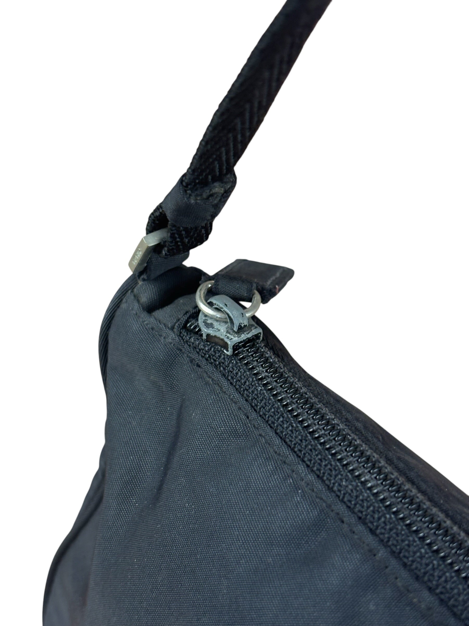 Prada Black Nylon Tessuto Mini Sport Pochette Shoulder Bag