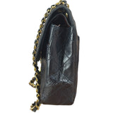 Chanel Dark Navy Quilted Leather Two-Toned CC Double Flap Bag '86-'88