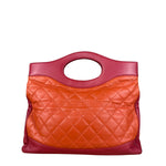Chanel 31 Pink Leather Quilted Shopping Clutch Shoulder Bag 2018