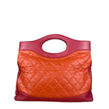 Chanel 31 Pink Leather Quilted Shopping Clutch Shoulder Bag 2018