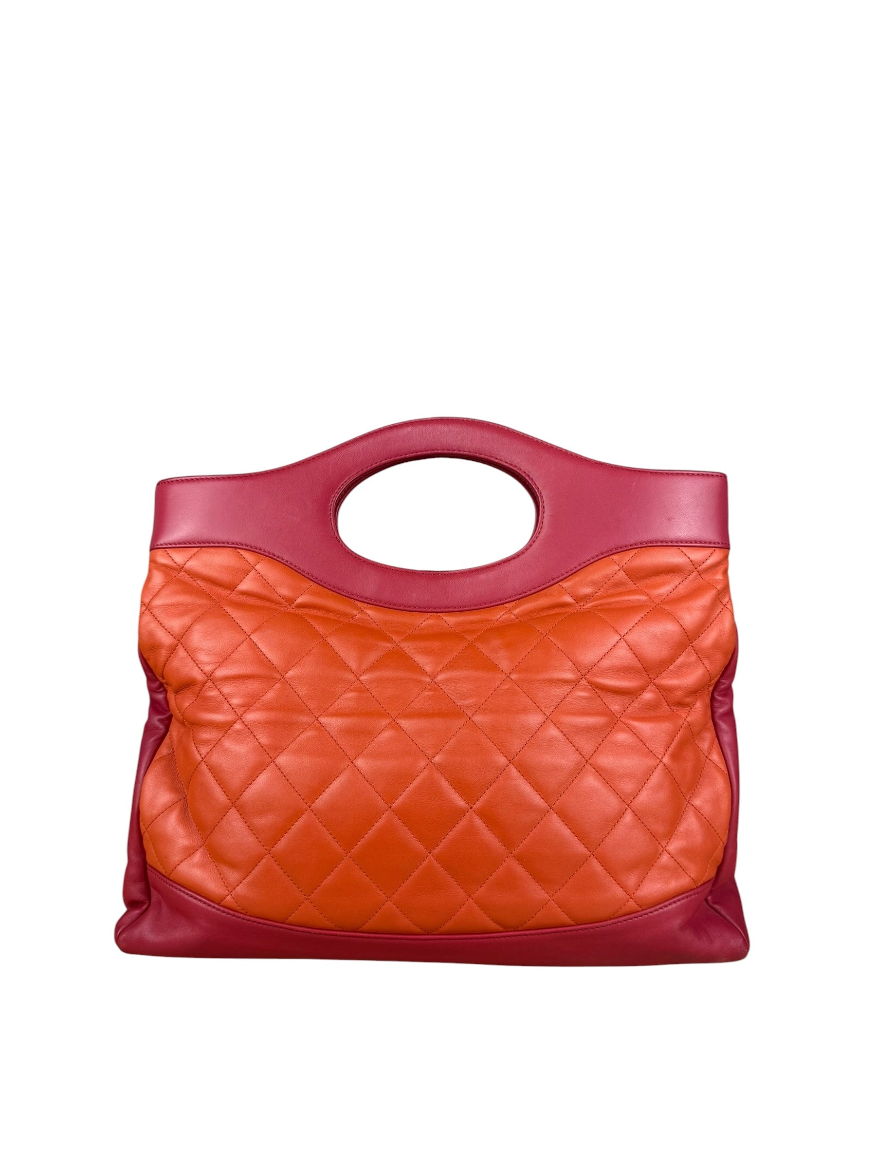 Chanel 31 Pink Leather Quilted Shopping Clutch Shoulder Bag 2018