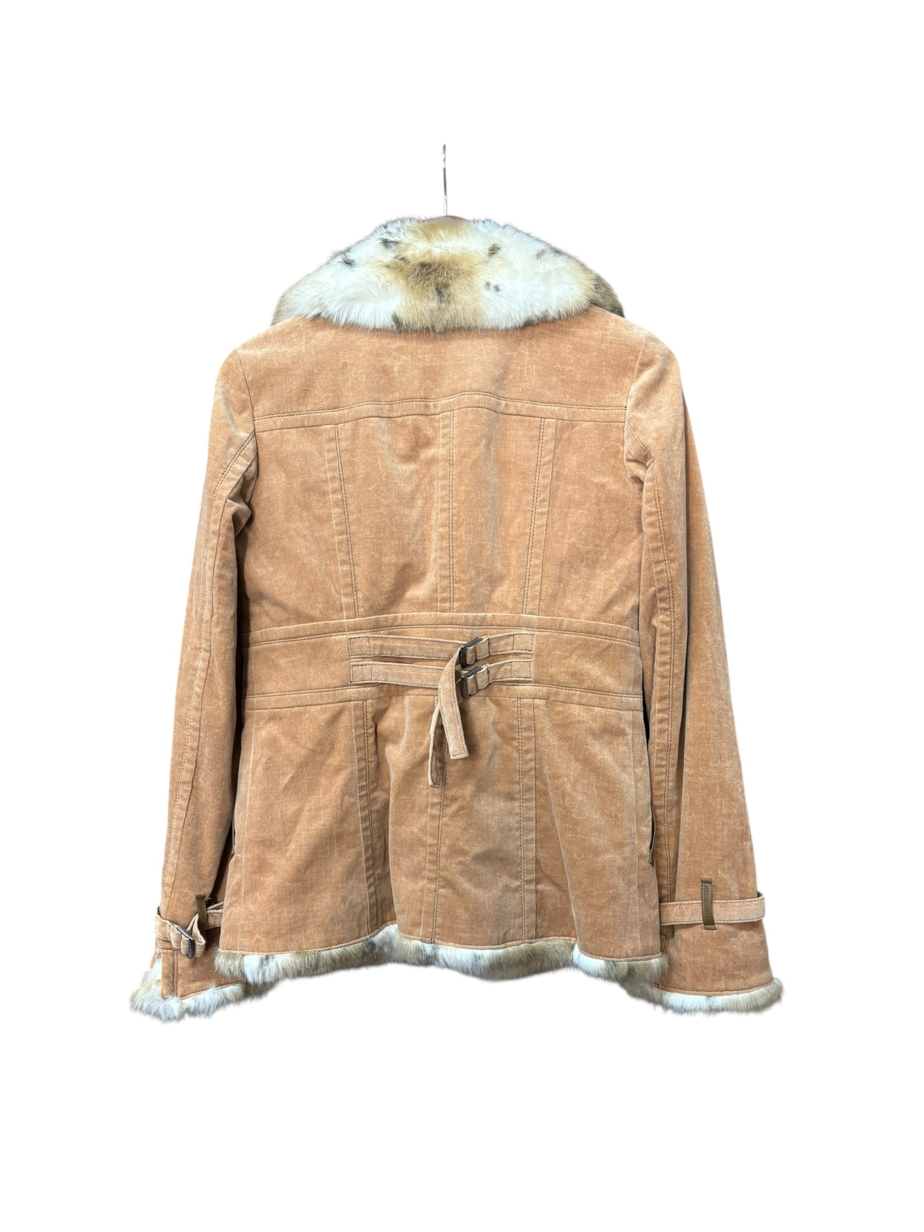 Burberry Corduroy Fur Lined Coat